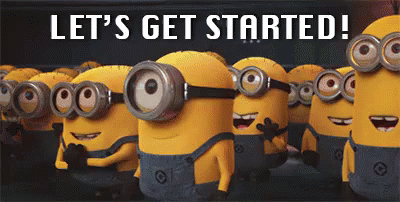 minion get started gif